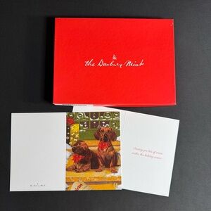 (25) The Danbury Mint 5x7 Dachshund Holiday Cards with envelopes Christmas